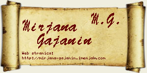 Mirjana Gajanin vizit kartica
